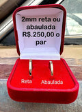 Aliança 2 mm INDIVIDUAL - LEIA A DESCRIÇÃO