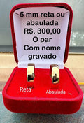 Aliança 5 mm - LEIA A DESCRIÇÃO