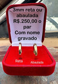 Aliança 3 mm - LEIA A DESCRIÇÃO